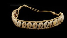 Collier Fil Tressé avec Cauris Brésilien Rasta  B12K