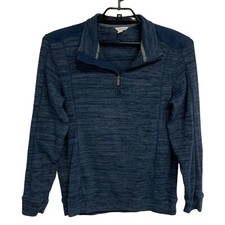 Calvin Klein Homme Pull Demi Fermeture Éclair Avant Bleu Taille L
