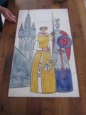 Anciens Carreaux Carrelages Faience De Desvres geant de gayant 