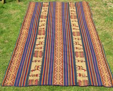 Nappe ou dessus de lit -  décor Pérou - Lama 