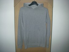ZARA MAN Pull capuche manche longue gris grey hoodie taille L size zip side