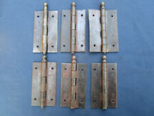 6 fiches à larder charnières goupilles portes fenêtres volets fer ancien 9,5 cm
