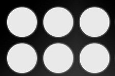 casque bande moto reflechissant autocollant adhesif ROND blanc PRODUIT ALLEMAND