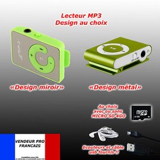 Lecteur MP3 compact mini Métal ou Miroir CLIP+ écouteurs + câble MP3 lecteur SD 