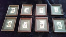 8 English Framed Players cigarette cards 1930's bicycles Beautiful collection