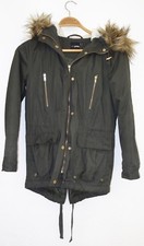 Parka / Manteau matelassé "ASOS petite"-   fausse fourrure Kaki - taille XS