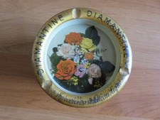 046 - Boite publicitaire DIAMANTINE couvercle cendrier - Motif bouquet floral