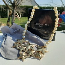 Collier Vintage Azzaro bijoux fantaisie en perles étoile rare chic année 90
