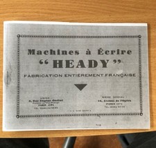 Manuel machine à écrire Française heady