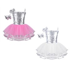 Filles Paillettes danse Robes Tutu Jupe Danse Costume Carnaval Fête d'Halloween
