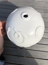 pied de lampe Art Déco céramique Blanche  décor Celte 1930 Volutes Épis Seigle