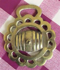 Médaillon cheval en laiton vintage pour harnais de bride de selle-TONNEAU-