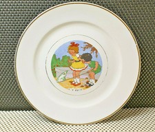 Ancienne Assiette Parlante Scène d'Enfants N°1 Sarreguemines et Digoin France 