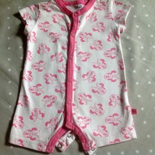 Adorable petite combishort BabyDisney blanche et rose imprimé Minnie 1 mois TBE