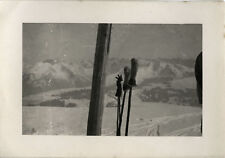 PHOTO ANCIENNE - VINTAGE SNAPSHOT - SPORT CURIOSITÉ SKI EQUIPEMENT - SKIING