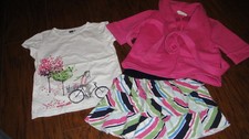 CRAZY 8 SZ SMALL 5/6 RHINESTONE TOP, MATCHING SKIRT AND  JACKET LOT