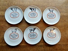 service à fromage porcelaine d'Auteuil x6 assiettes différentes vintage 