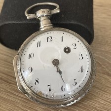 Belle  et Grosse Montre à coq en argent  gousset CoQ