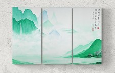 Tryptique peinture originale acrylique sur toile en coton