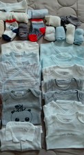 GROS LOT 12 BODYS MANCHES LONGUES GARCON 3 MOIS Absorba, kitchoun + chaussettes