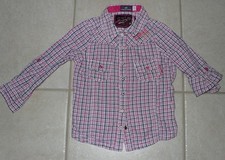 4 ans : Chemisier 4 ans ML SERGENT MAJOR à carreaux roses et blancs cintré (336)