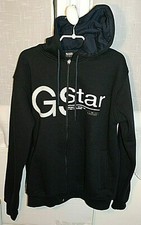 Vestes Homme G Star Taille S Noir Gilet Sweat Capuche 100% Coton Jacket 