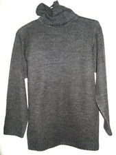 Vintage Pull col roulé 100% Acrylique. Couleur gris anthracite. Taille 10/12 ans