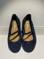 Filles Ballet Dolly Chaussures-Bleu-Taille EU 25/26 - UK 8