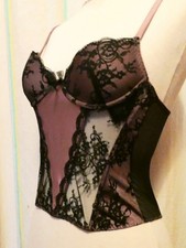 BUSTIER BRASSIERE  H&M VIOLETTE ET NOIRE TAILLE 36
