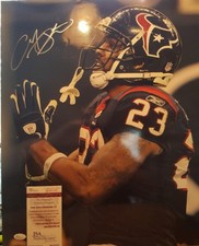 Arian Foster Signed Texans 16x20 Photo - JSA WITNESSED ITP COA