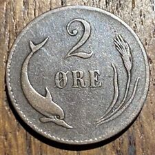 PIECE DE 2 ORE DANEMARK DAUPHIN CHRISTIAN IX DENMARK DOLPHIN (1016)