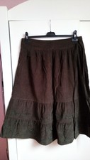 Jupe velours vert kaki Taille 42 (voir dimensions)