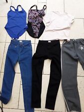 6 vêtements fille taille 34 occasion (2jeans+1 pantalon jogging+2 maillots bain