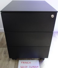 Caisson de bureau acier 3 tiroirs avec roulettes
