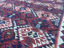 Antique Turkish Kilim rug shabby vintage ancien laine Country Home Kelim 182x130cm