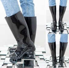 Femmes Festival Bottes Pluie Imperméable Jardin WELLINGTON Bottes Chaussures