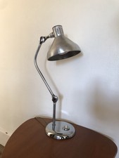 Lampe JUMO GS1  Bureau Chromée indus usine atelier articulée vintage Gras Jielde