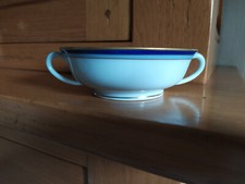 Superbe BOL A BOUILLON  porcelaine HAVILAND LIMOGES / doré à l or et bleu cobalt