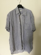 Chemise Lacoste Rayée Vintage Lin Homme Taille 42 L
