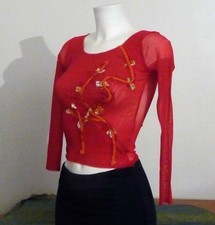 Tee Shirt Original Semi Transparent Fushia Manches Longues- Taille 40 - Leiko