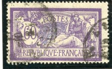 PHOTO CONTRACTUELLE / TIMBRE FRANCE OBLITERE N° 144 TYPE MERSON 