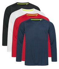 Active-Sec Uni Respirant Polyester Manches Longues SPORTS T-Shirt Non Logo