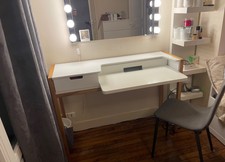 bureau chêne et blanc Habitat