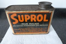 BIDON ANCIEN BOITE POT BOUTEILLE HUILE GRAISSE SUPROL
