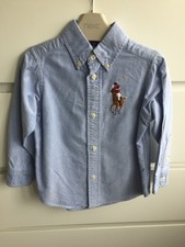 Garçons Bleu à manches longues Ralph lauren chemise taille 2 ans