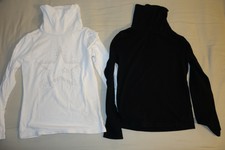lot de 2 sous pull fille 7 - 8 ans okaidi et nky blanc et noir