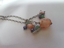 CHAÎNE COLLIER ARGENT MASSIF ET DIVERSES PIERRES CLAUDE DASQUE REF8475