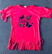 Super Bright Orange Filles beachdress/Vacance avec franges - 12 ans