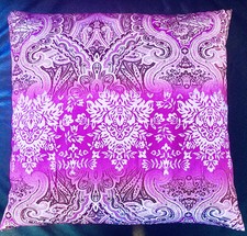 Coussin en Satin de Style Baroque Neuf - Housses de Coussin Rose Mauve Fuchsia