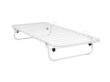 Lit sommier d'appoint pliant ADONIS - 90x190 cm - Métal - Blanc
